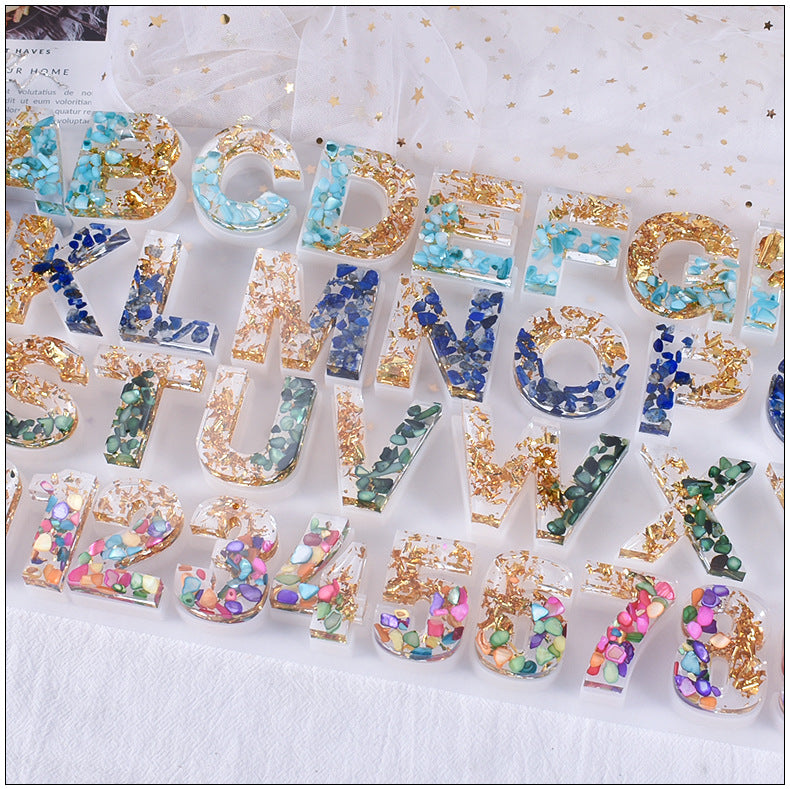 Alphabet & Number Keychain Silicone Resin Mold M-YMR-ZM001