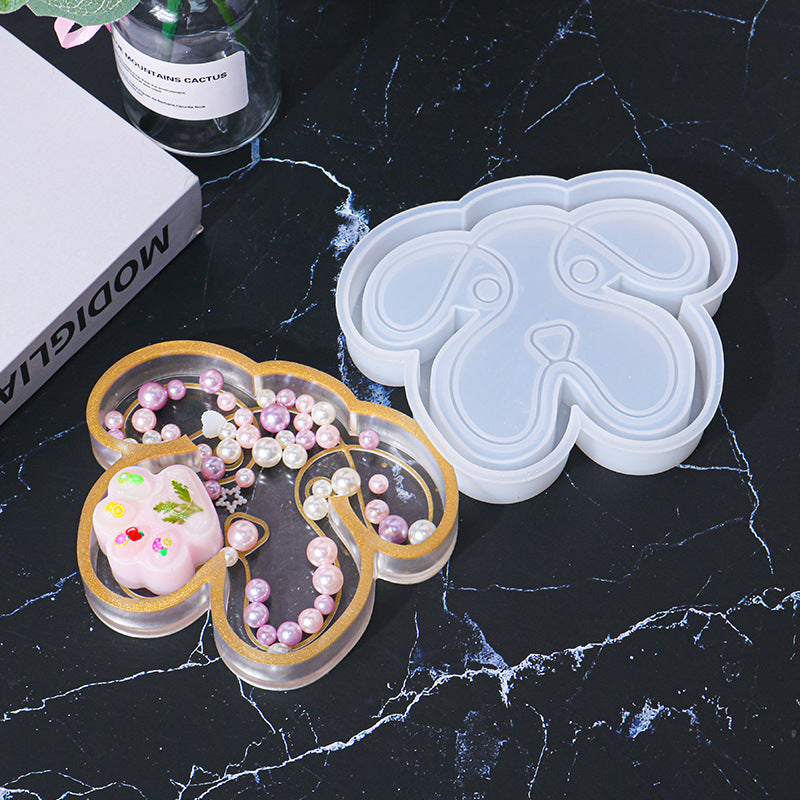 Cartoon Dog Shape Jewelry DIY Storage Box Silicone Mold