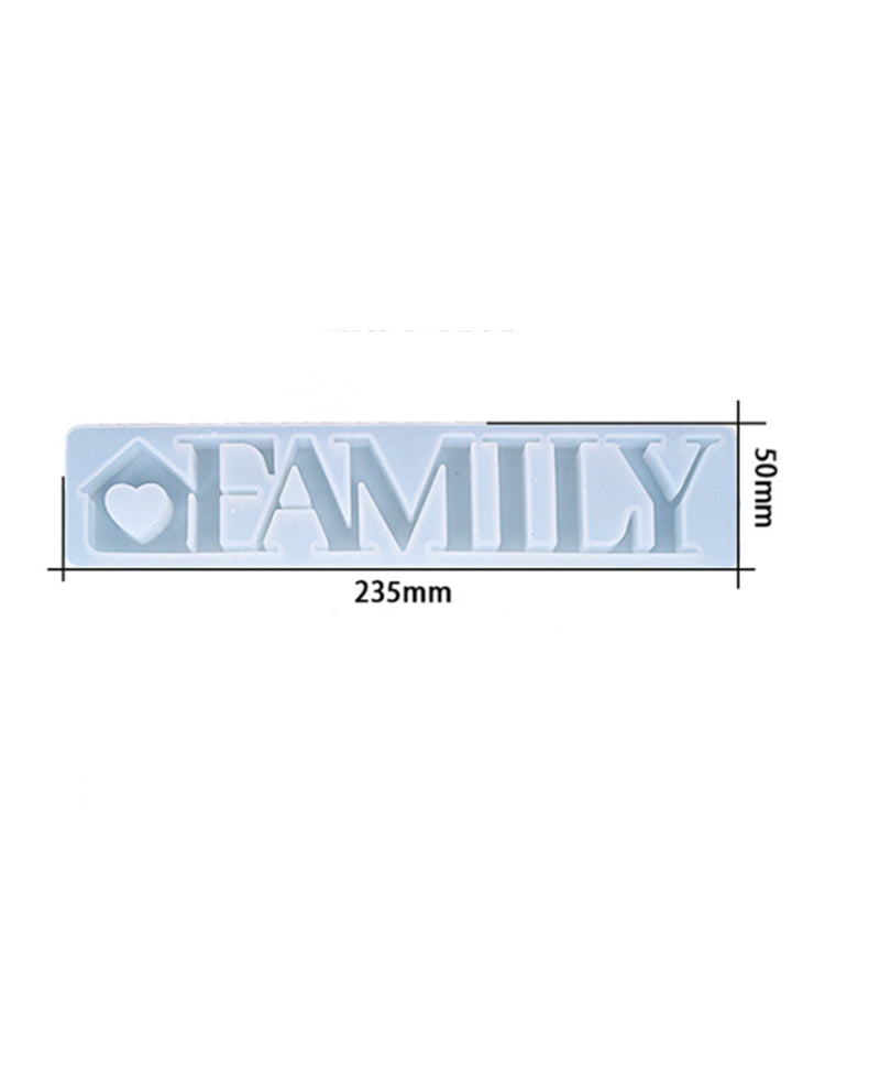 FAMILY Alphabet Decoration Silicone Resin Mold M-DYYY-FAM001