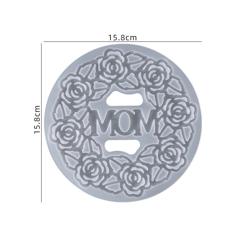 “MoM” Coaster Tray Resin Silicone Mold M-YMR-MM001