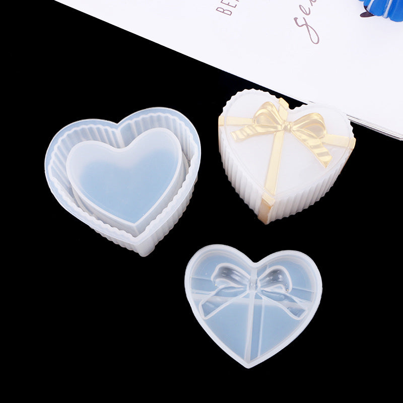 Bow Knot Pack of 4 Jewelry Storage Box Silicone Resin Mold M-FX-HDJ001