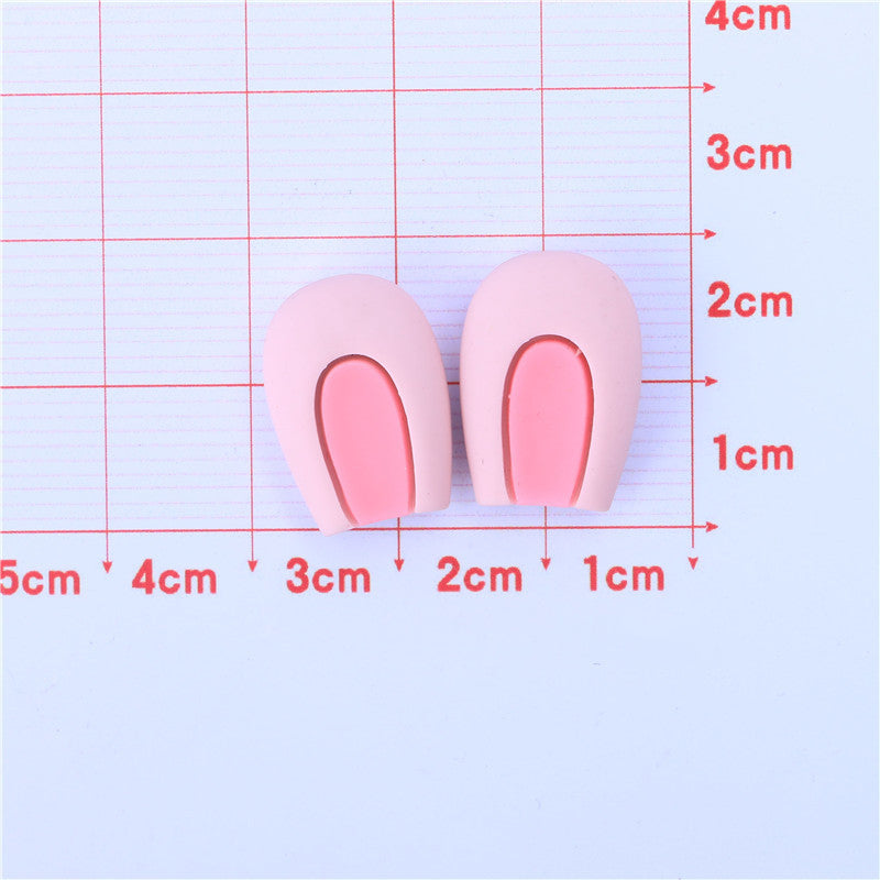 Rabbit Ears Shape Slime Charms Cabochons Diy Cafts Resin Kit Supplies