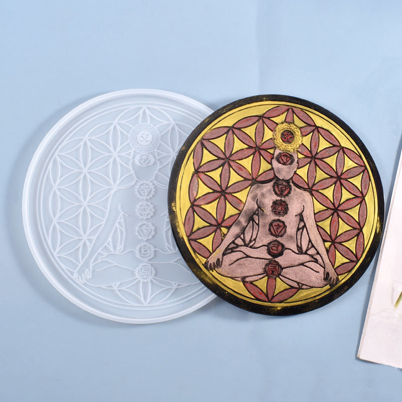 Tarot Cards Coaster Serving Tray Silicone Resin Mold M-YMR-TLD005