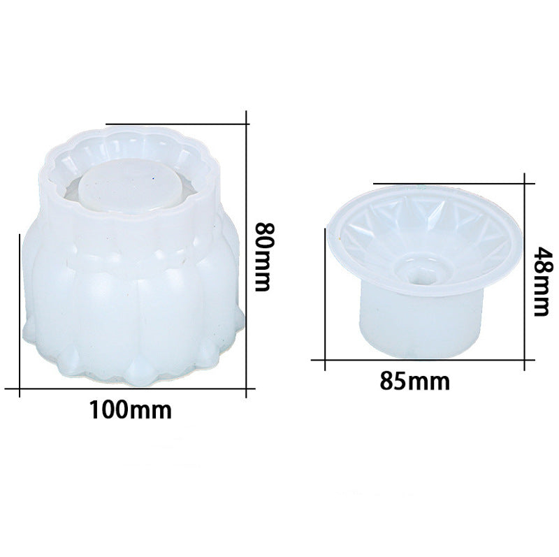Crystal Glass Jar Jewelry DIY Storage Box Silicone Resin Mold