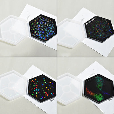 2 Inch Holographic Diamond Shape Earrings Silicone Mold for Resin Casting 