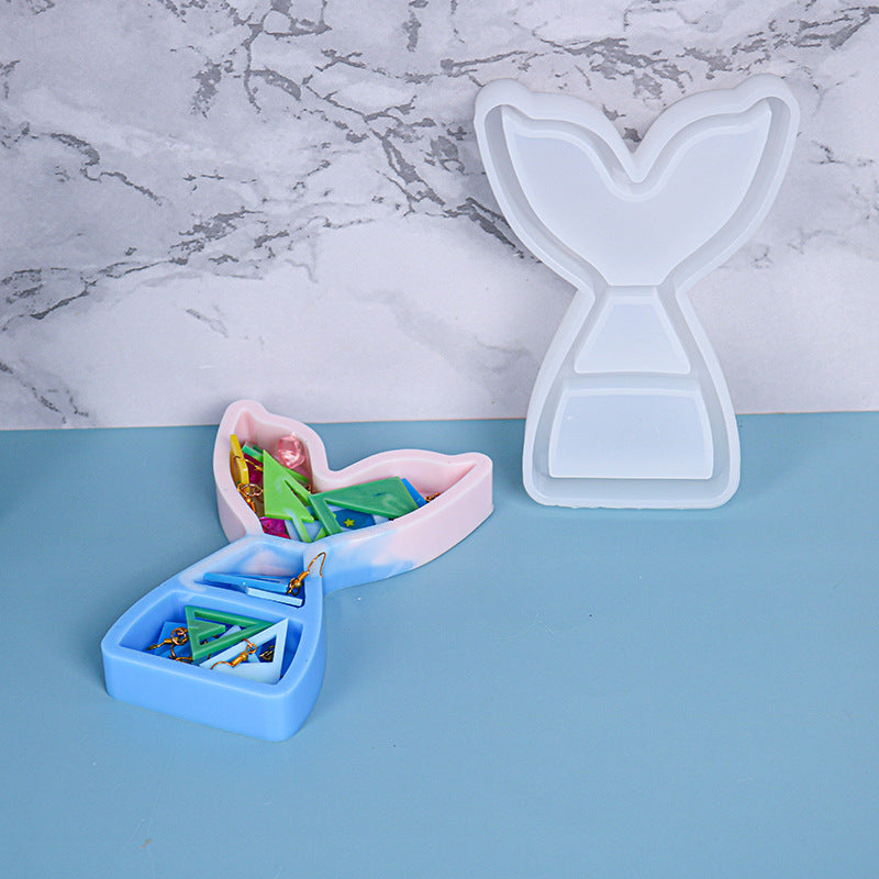 Fish Tail Jewelry Box Silicone Mold For Epoxy Resin M-DYYY-YWB001