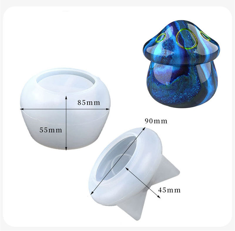 Mushroom Jewelry DIY Storage Box Silicone Resin Mold