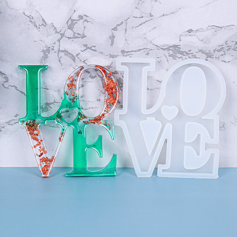 LOVE Alphabet Decoration Silicone Resin Mold M-DYYY-LOVE001