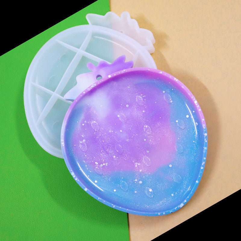 Strawberry Shape Coaster Tray Resin Silicone Mold M-DYY-CM001
