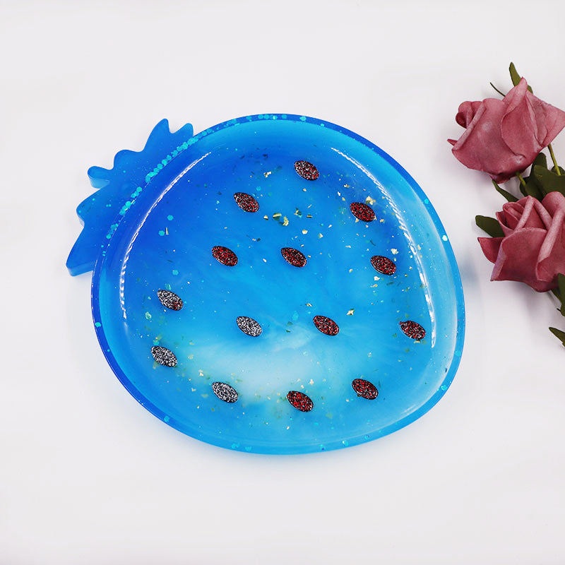 Strawberry Shape Coaster Tray Resin Silicone Mold M-DYY-CM001