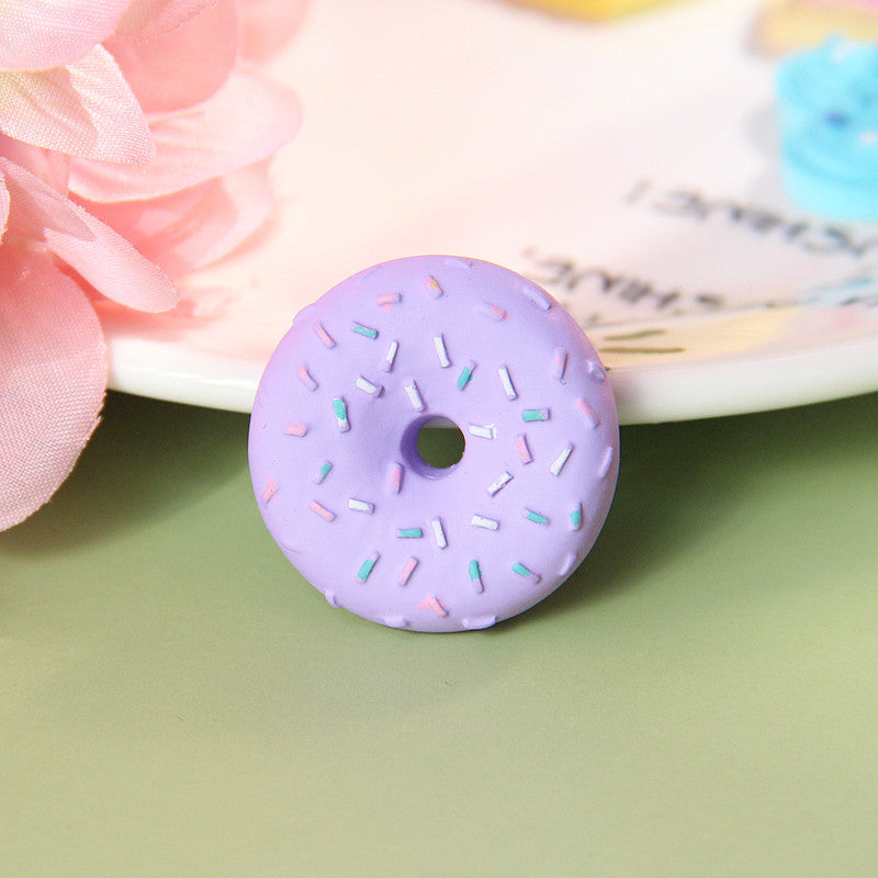 Donut Playfood Resin Slime Charms Cabochons Ornament DIY Crafts 03
