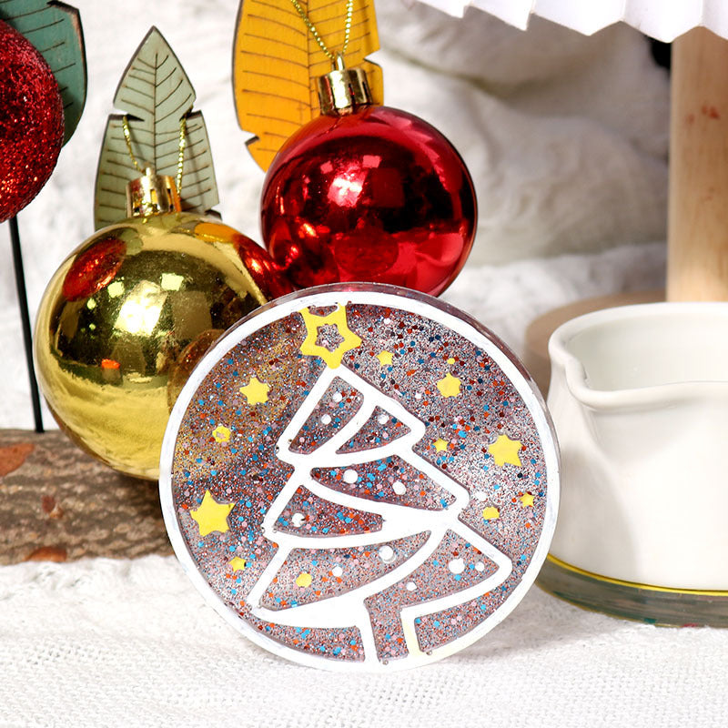 Pack of 2 Christmas Tray Coaster Silicone Resin Mold