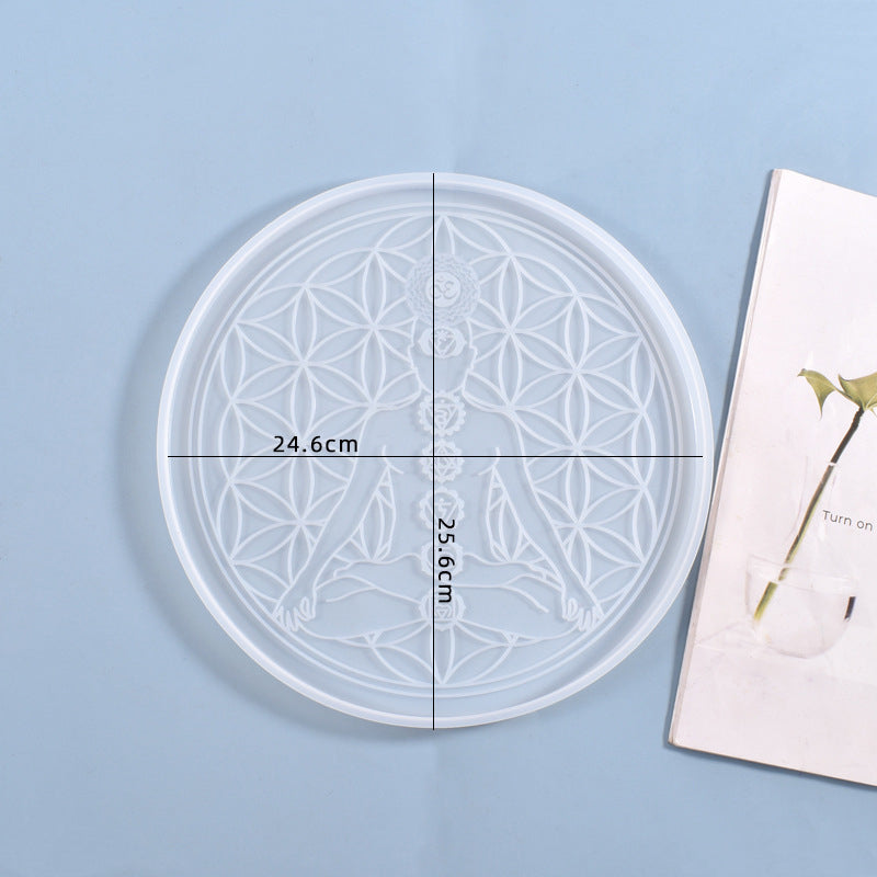 Tarot Cards Coaster Serving Tray Silicone Resin Mold M-YMR-TLD005