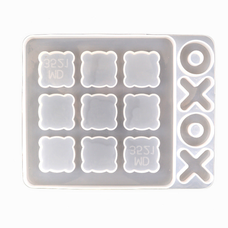Tic-Tac-Toe DIY Board Game Epoxy Silicone Resin Mold M-QZ-JZQ001