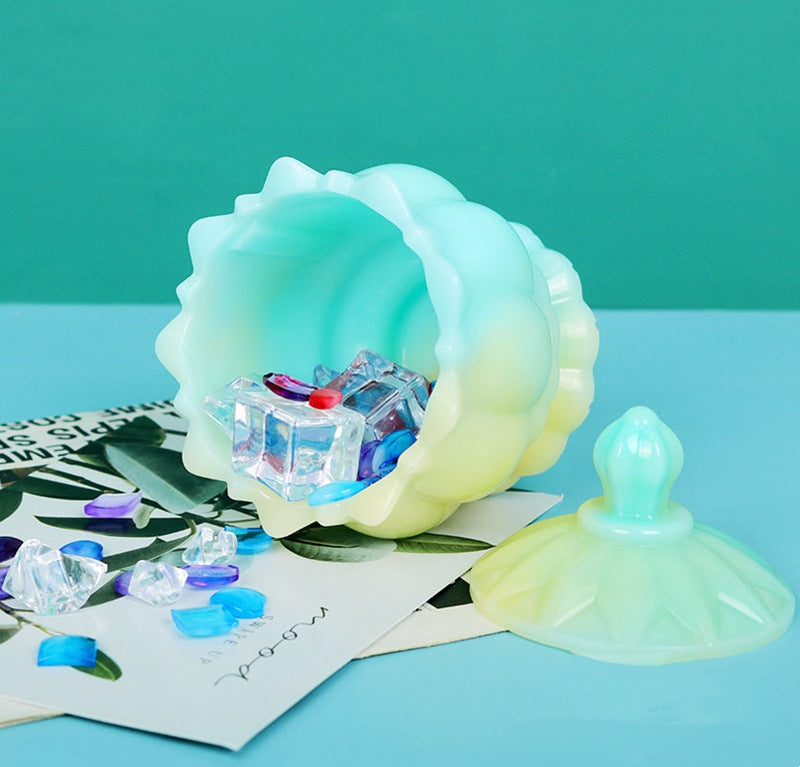 Crystal Glass Jar Jewelry DIY Storage Box Silicone Resin Mold