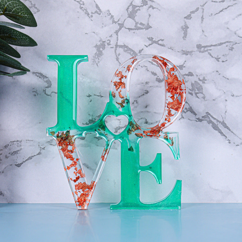 LOVE Alphabet Decoration Silicone Resin Mold M-DYYY-LOVE001