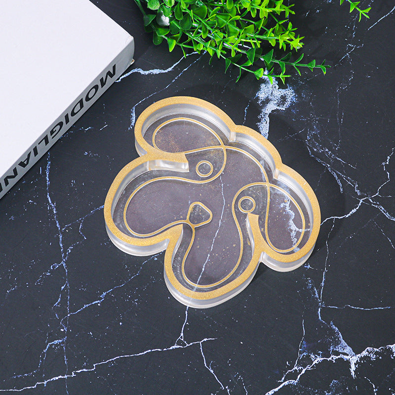 Cartoon Dog Shape Jewelry DIY Storage Box Silicone Mold