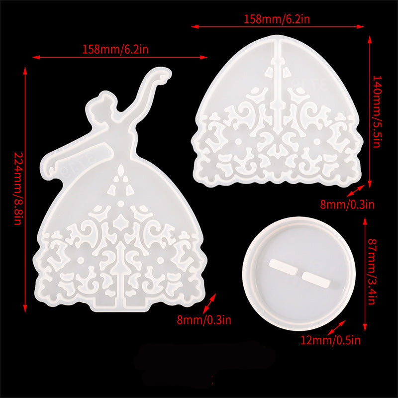 Ballet Dancing Girl DIY Resin Crafts For Silicone Molds M-QZ-BLW001
