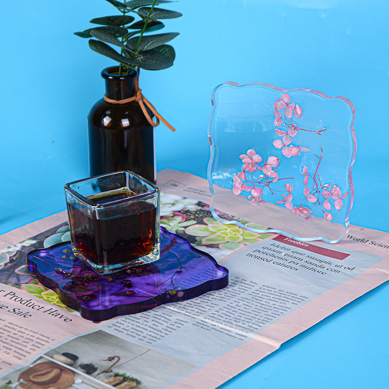 Irregular Square Tray Coaster Silicone Resin Mold M-DYY-ZFL001