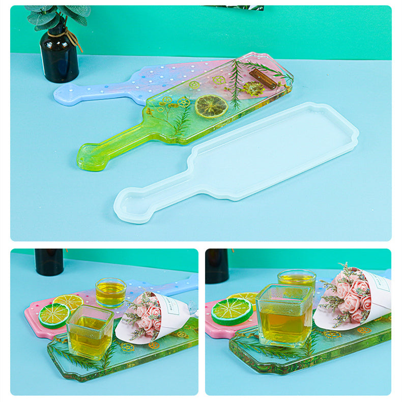 Paddle Shape Tray Coaster Silicone Resin Mold M-DYYY-CJZ001