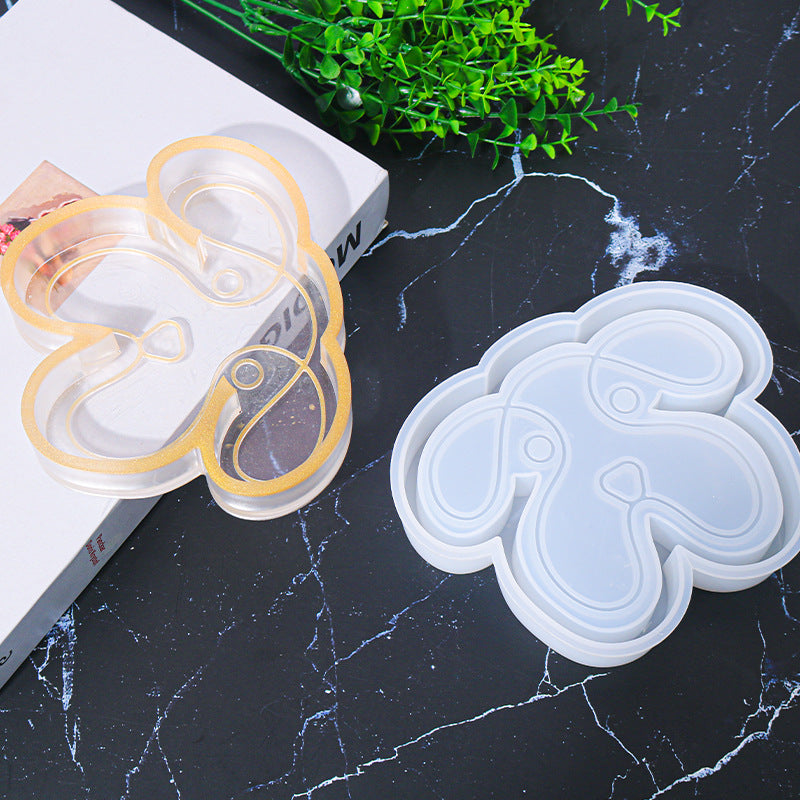 Cartoon Dog Shape Jewelry DIY Storage Box Silicone Mold