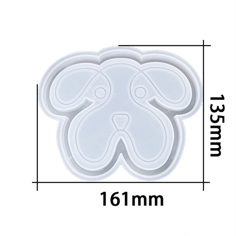 Cartoon Dog Shape Jewelry DIY Storage Box Silicone Mold