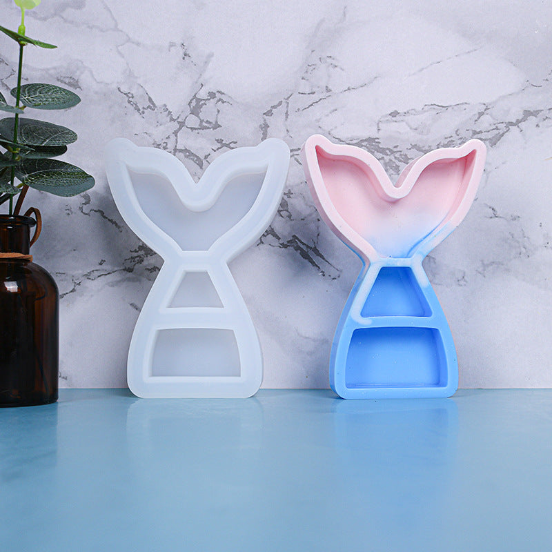 Fish Tail Jewelry Box Silicone Mold For Epoxy Resin M-DYYY-YWB001