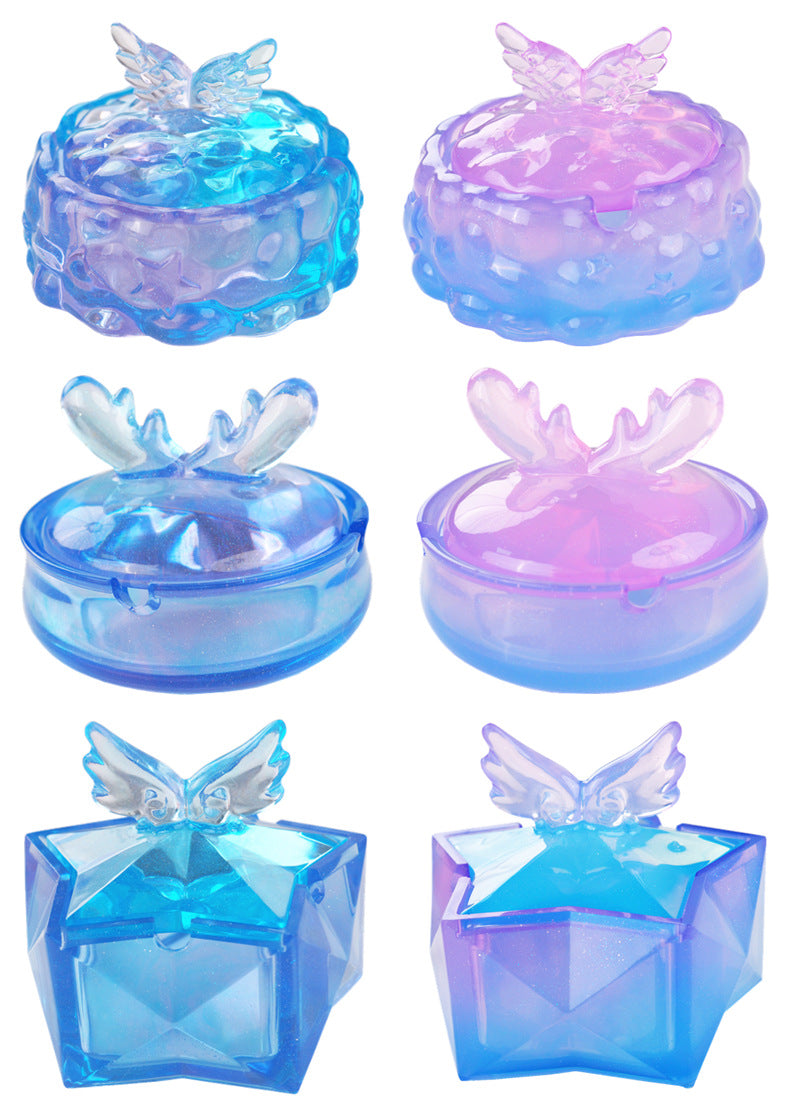 Pack of 3 Jewelry Storage Box With Small “Wings” Silicone Resin Mold