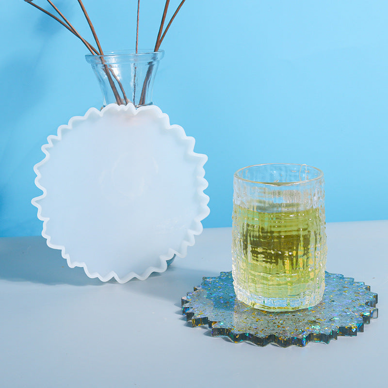 Gear Circle Shape Coaster Tray Resin Silicone Mold M-DYY-CLYD001