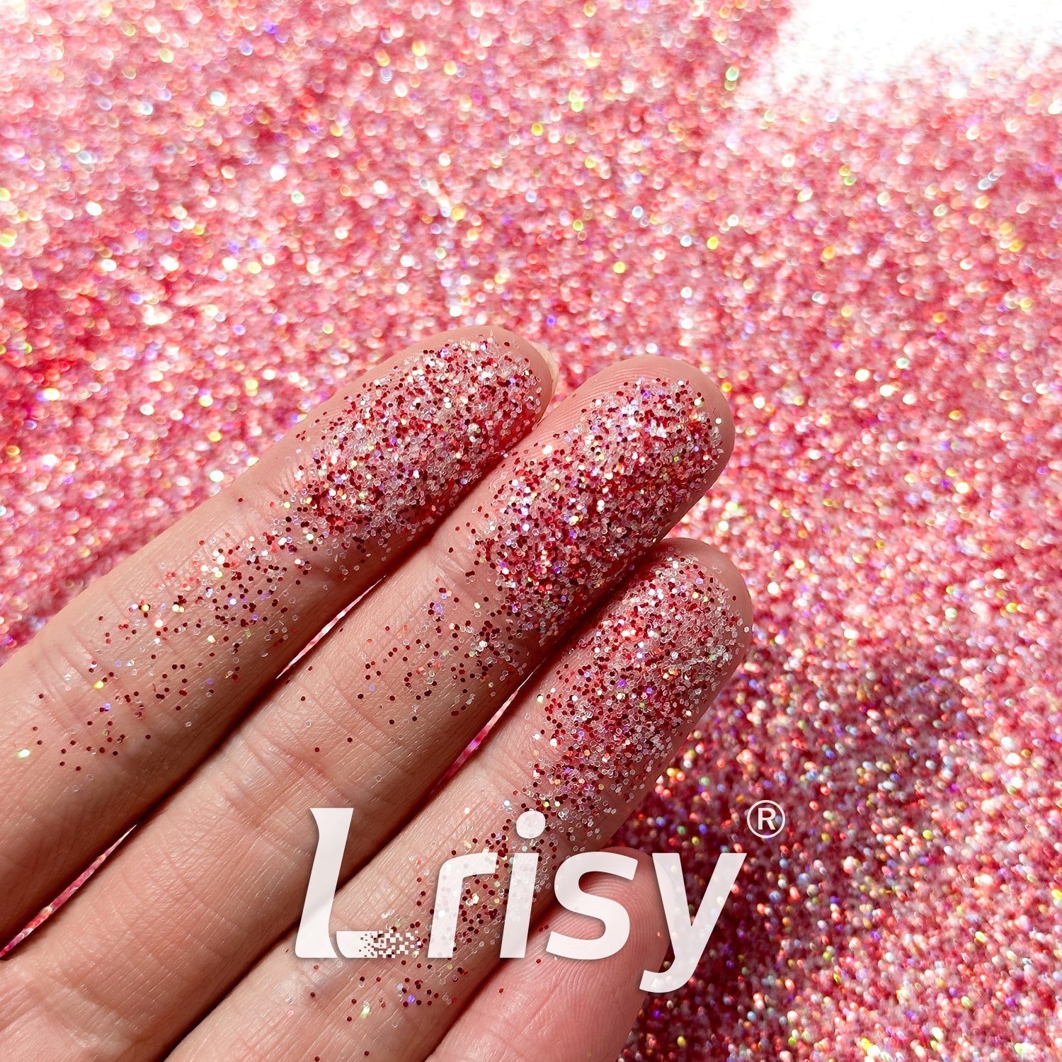 0.4mm Peony Red Brightness Iridescent Glitter RF08