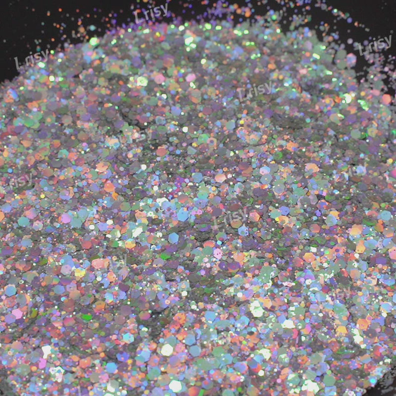 General Mixed Iridescent Phantom Silver Glitter C-BSL001