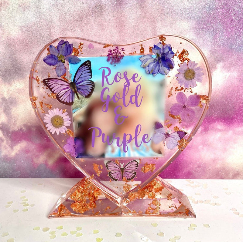Heart Shaped Photo Picture Frame Silicone Resin Mold M-XC-XK001