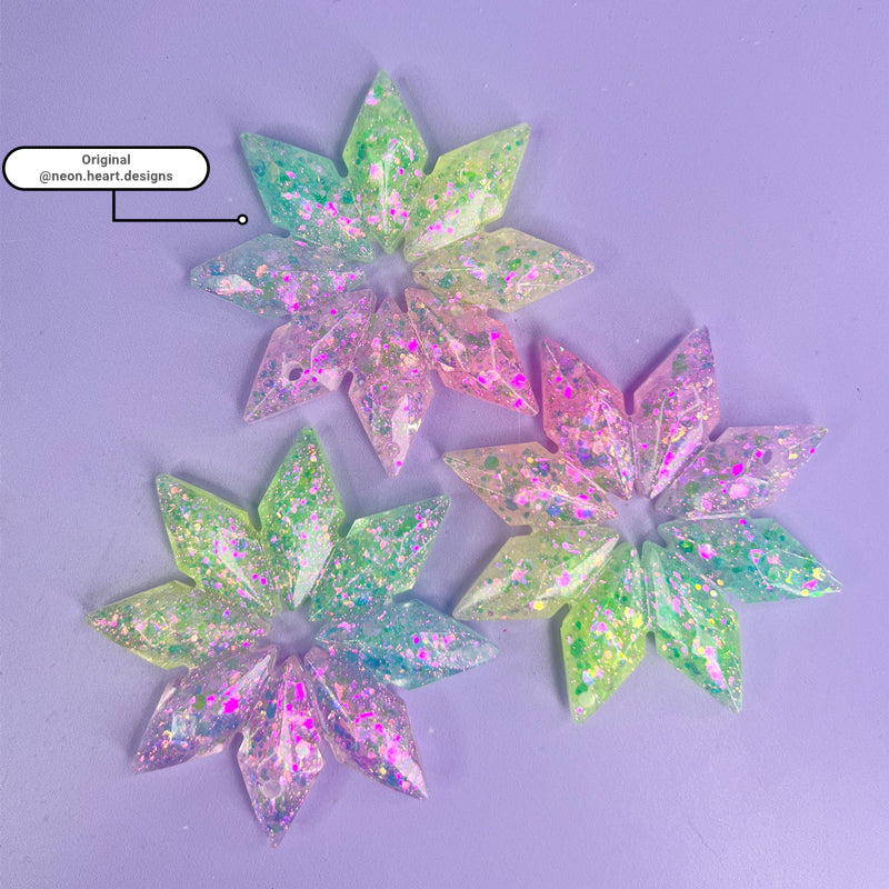 Snowflake Pendant Jewelry Silicone Resin Mold M-YMR-XHDJ002
